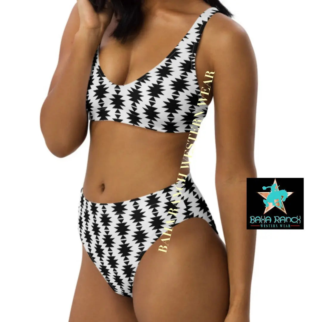 Baha Ranch Yeehaw White Aztec Bikini Baha Ranch Western Wear