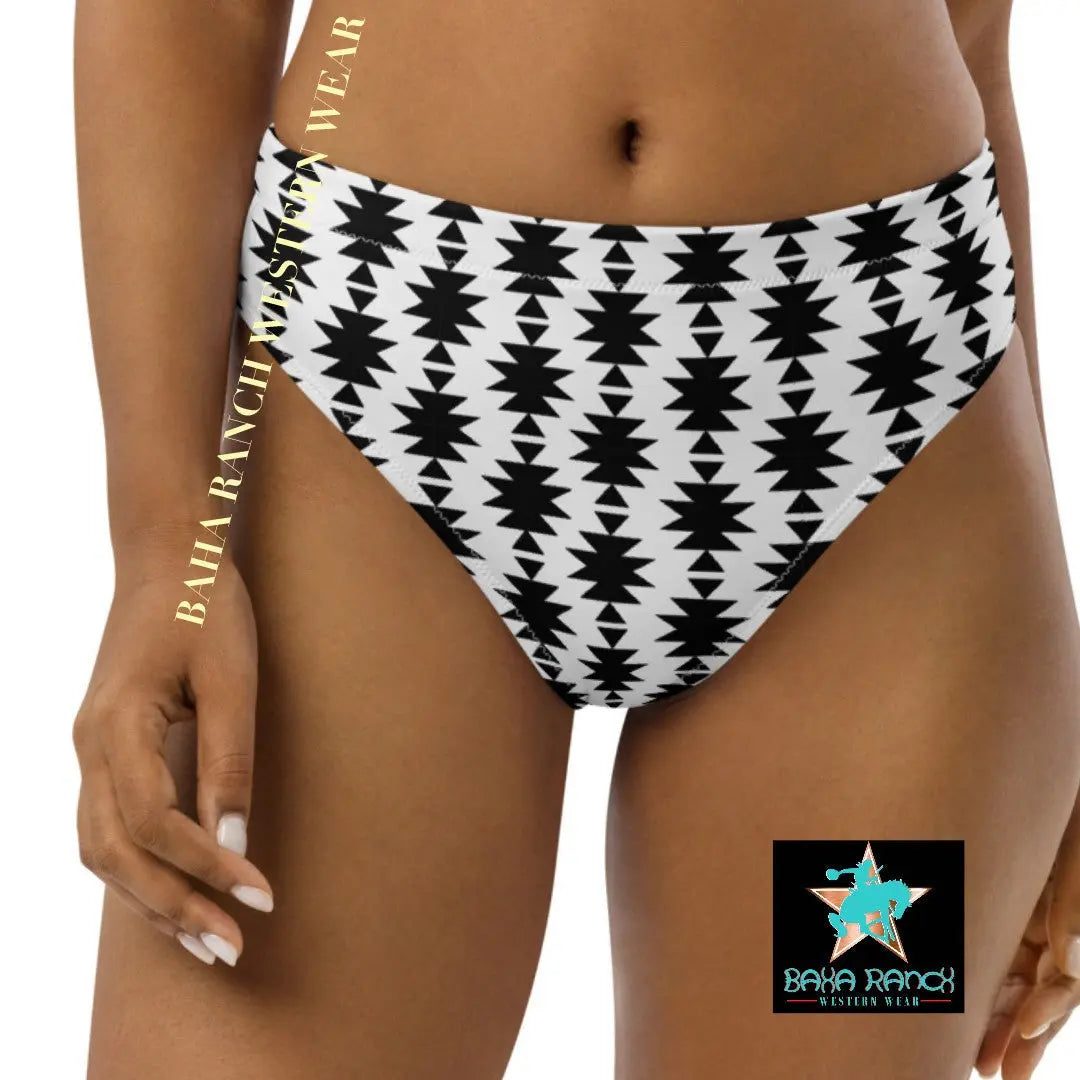 Baha Ranch Yeehaw White Aztec Bikini Bottom Baha Ranch Western Wear