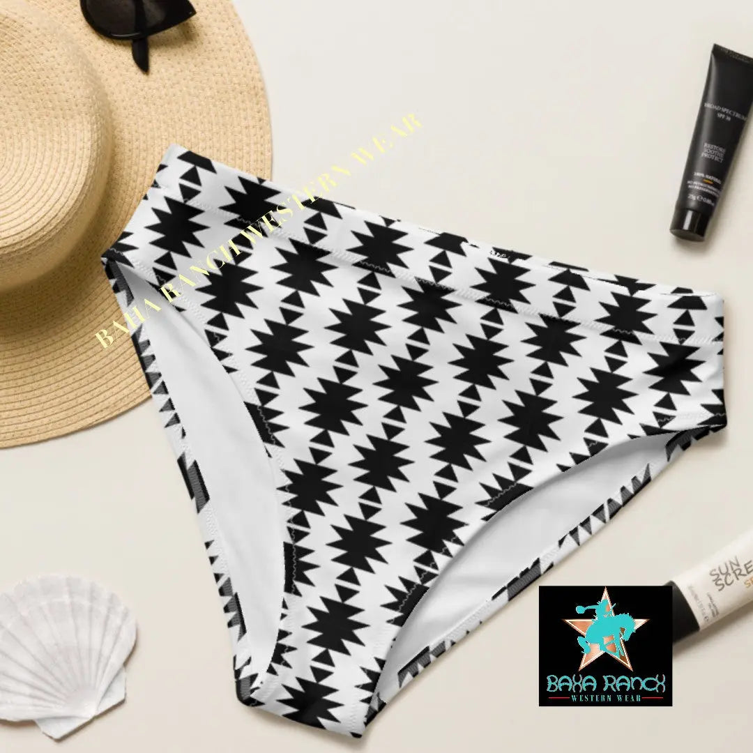 Baha Ranch Yeehaw White Aztec Bikini Bottom Baha Ranch Western Wear
