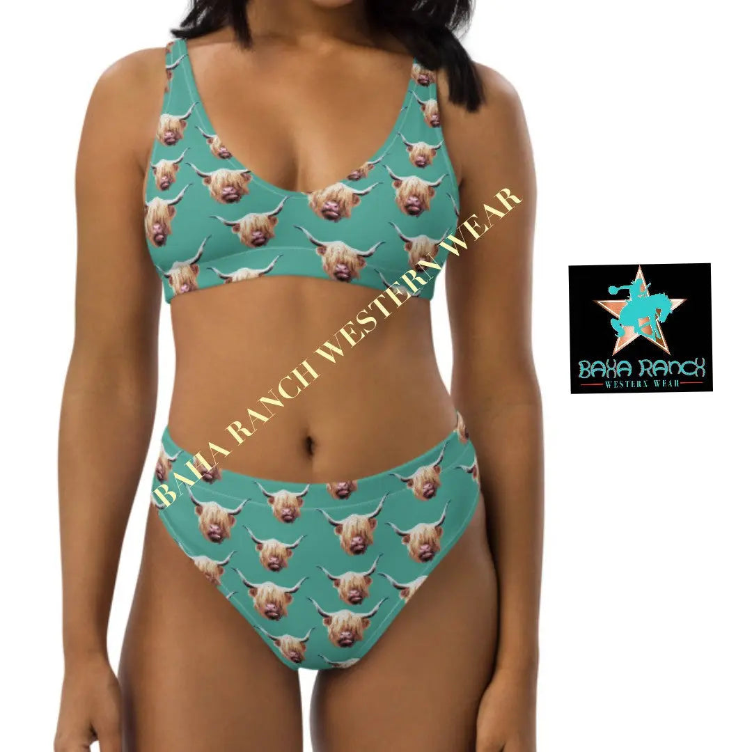 Baha Ranch Yeehaw Highland Cow Bikini Baha Ranch Western Wear