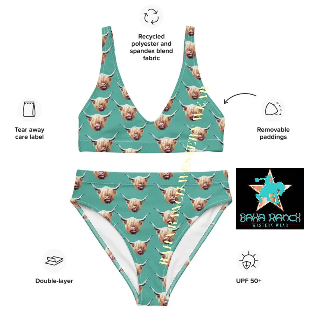 Baha Ranch Yeehaw Highland Cow Bikini Baha Ranch Western Wear