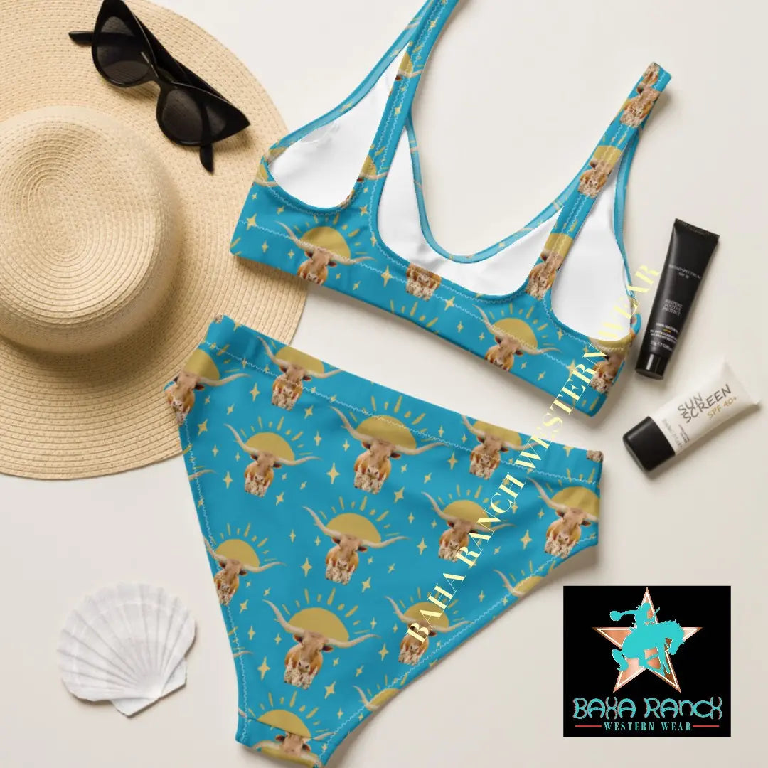 Yeehaw Longhorn Sunshine Bikini Baha Ranch Western Wear