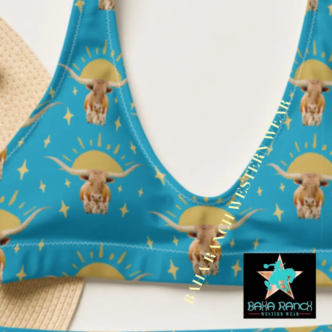 Yeehaw Longhorn Sunshine Bikini Baha Ranch Western Wear