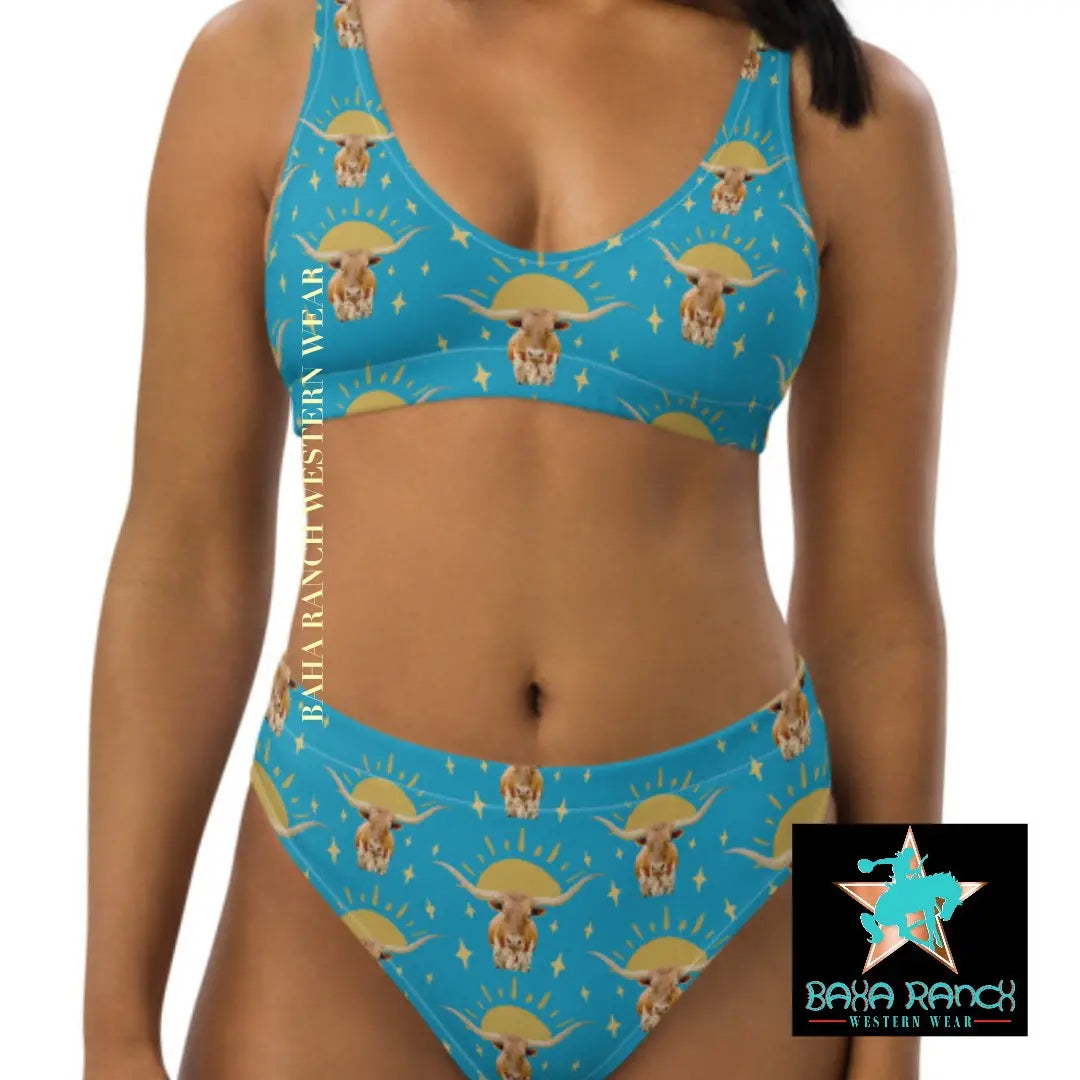 Yeehaw Longhorn Sunshine Bikini Baha Ranch Western Wear