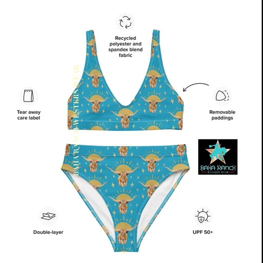 Yeehaw Longhorn Sunshine Bikini Baha Ranch Western Wear