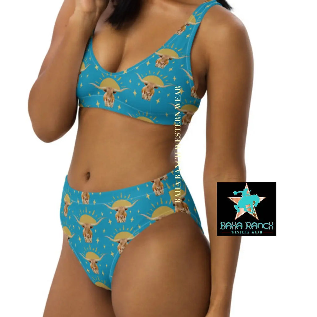 Yeehaw Longhorn Sunshine Bikini Baha Ranch Western Wear