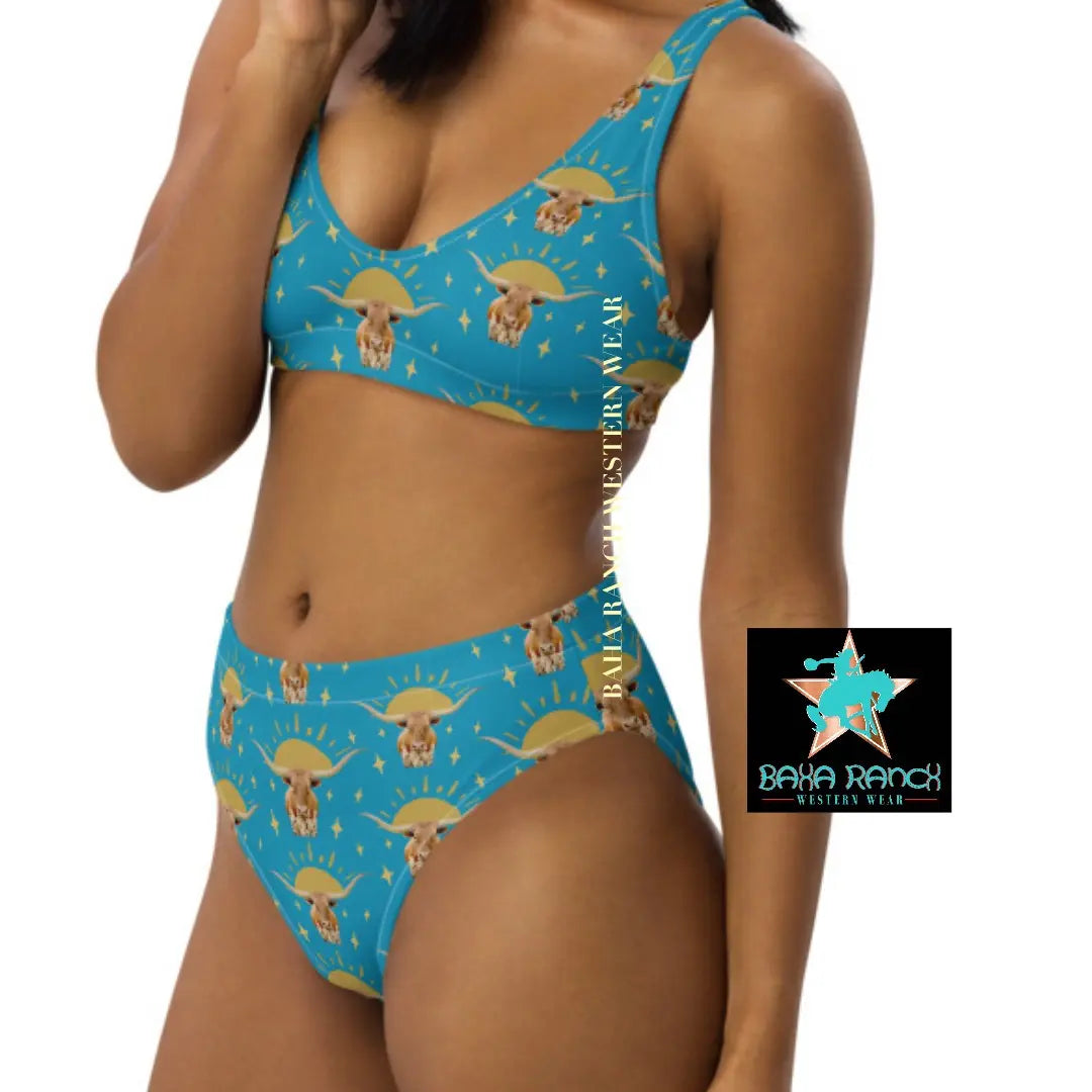 Yeehaw Longhorn Sunshine Bikini Baha Ranch Western Wear