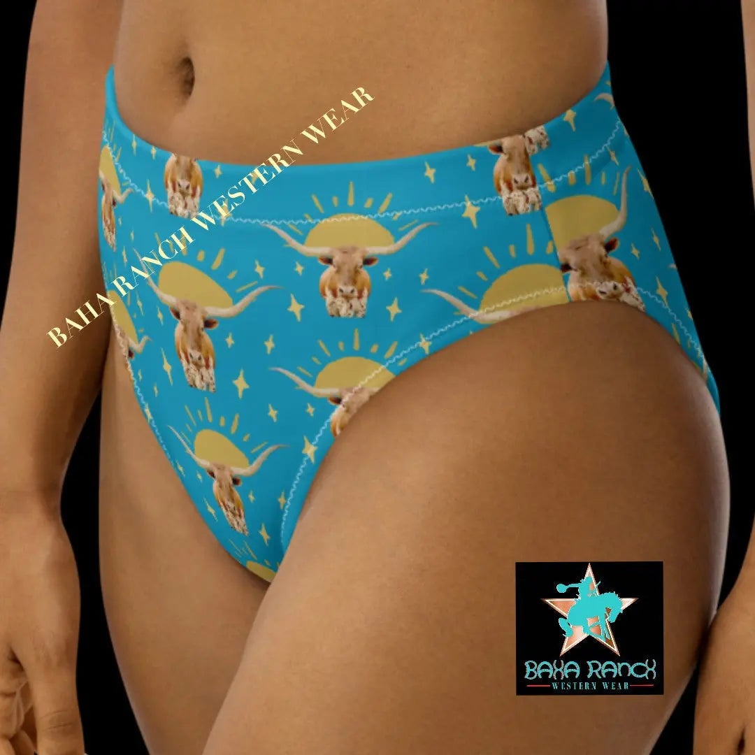 Baha Ranch Yeehaw Longhorn Sunshine Bikini Bottom Baha Ranch Western Wear