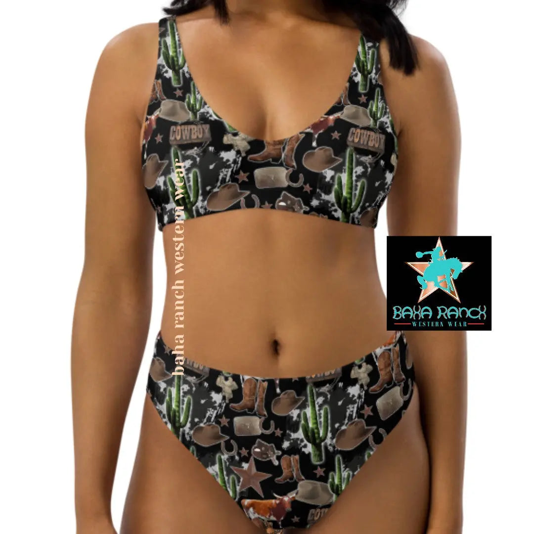 Baha Ranch Yeehaw Cowboy Collage Bikini Baha Ranch Western Wear
