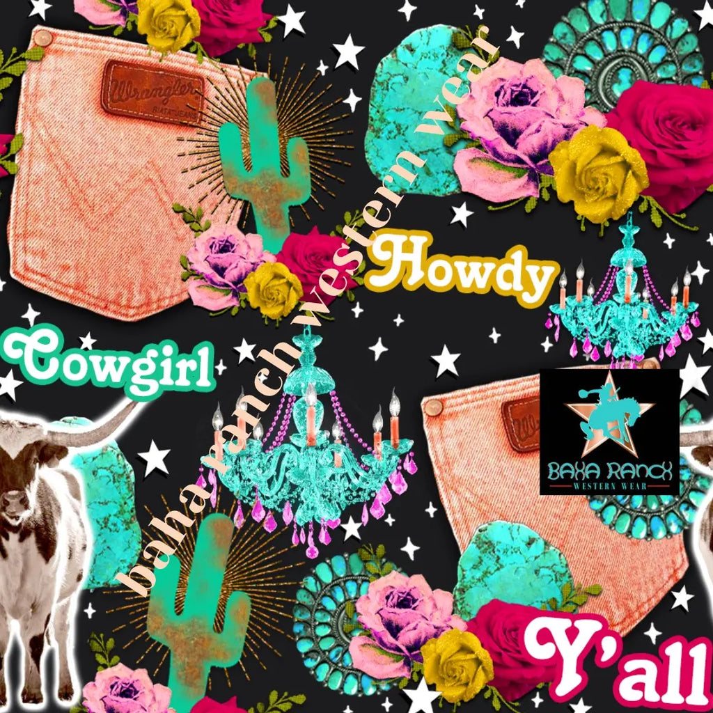 Baha Ranch Yeehaw Turquoise Cowgirl Bikini Baha Ranch Western Wear