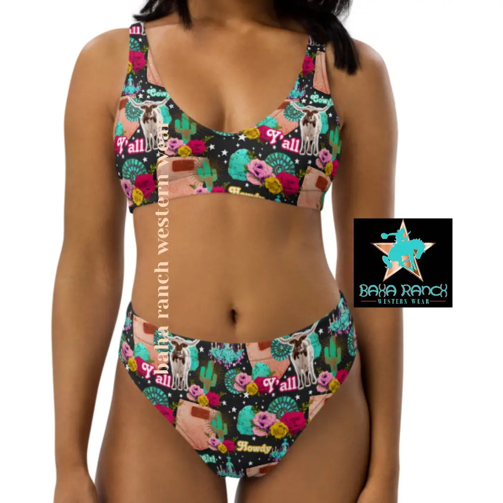 Baha Ranch Yeehaw Turquoise Cowgirl Bikini Baha Ranch Western Wear