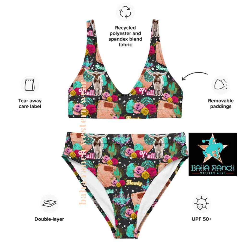 Baha Ranch Yeehaw Turquoise Cowgirl Bikini Baha Ranch Western Wear