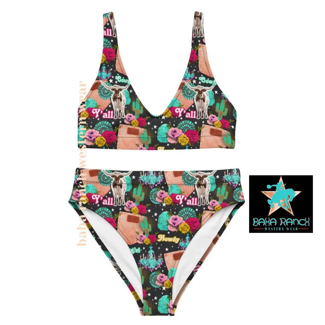 Baha Ranch Yeehaw Turquoise Cowgirl Bikini Baha Ranch Western Wear