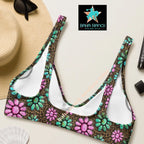 Baha Ranch Yeehaw Pink Turquoise Cowgirl Bikini Top Baha Ranch Western Wear
