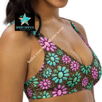 Baha Ranch Yeehaw Pink Turquoise Cowgirl Bikini Top Baha Ranch Western Wear