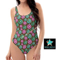 Baha Ranch Yeehaw Pink Turquoise Cowgirl One-Piece Swimsuit Baha Ranch Western Wear