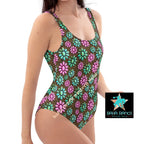 Baha Ranch Yeehaw Pink Turquoise Cowgirl One-Piece Swimsuit Baha Ranch Western Wear