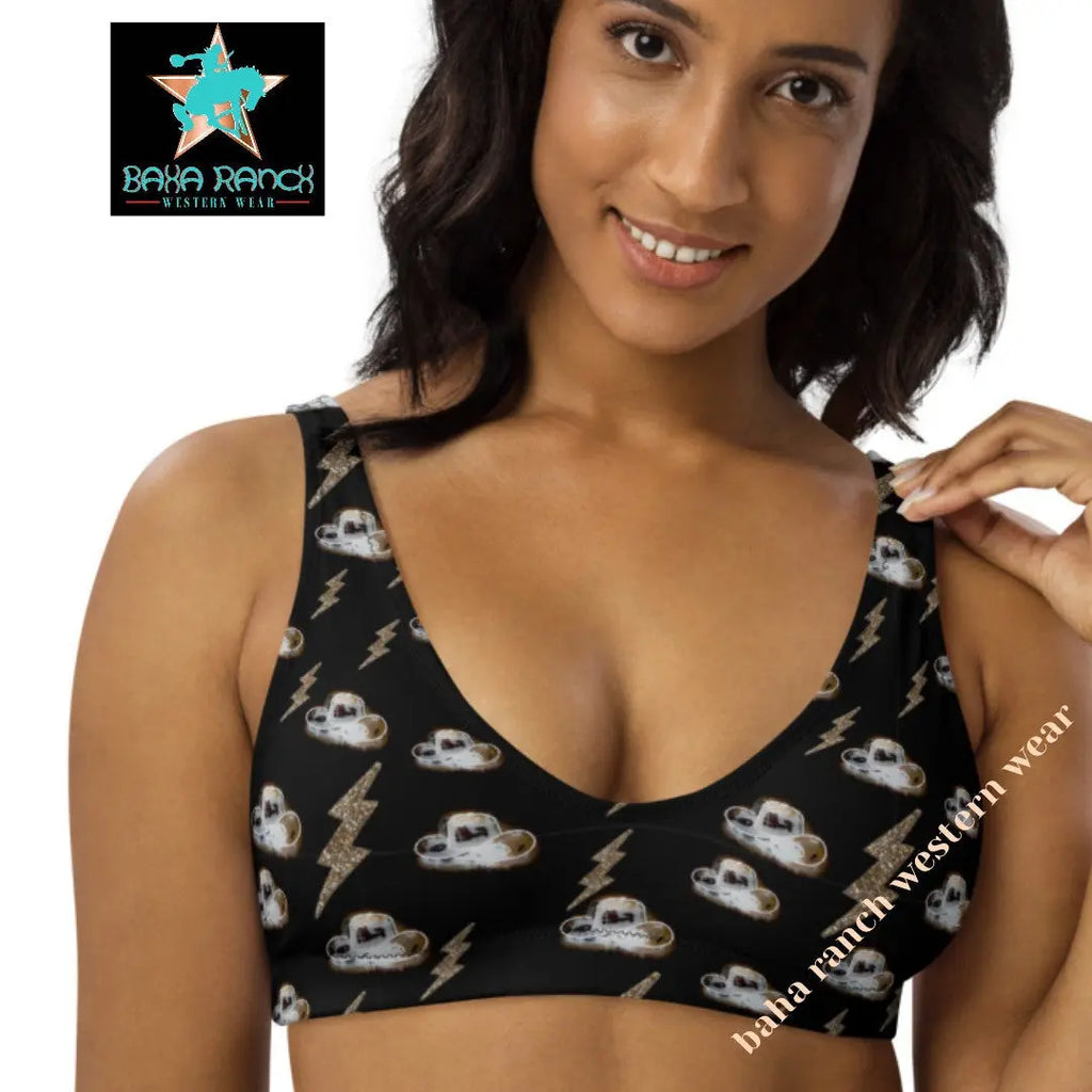 Baha Ranch Yeehaw Disco Cowgirl Bikini Top Baha Ranch Western Wear