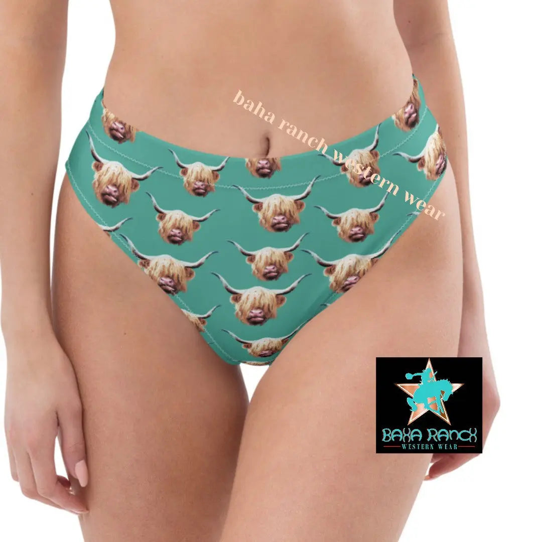 Baha Ranch Yeehaw Highland Cow Bikini Bottom Baha Ranch Western Wear