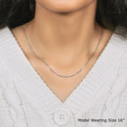 14k White Gold Classic Box Chain (0.68 mm)