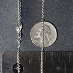 18k White Gold Round Cable Chain (1.50 mm)
