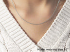 18k White Gold Round Cable Chain (1.50 mm)