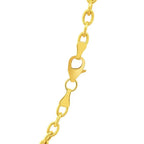 14k Yellow Gold Pendant Chain with Textured Links (3.3 mm)