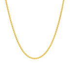 14k Yellow Gold Round Wheat Chain (1.5 mm)
