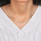 14k White Gold Solid Diamond Cut Rope Chain (1.80 mm)