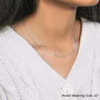 14k White Diamond Cut Cable Link Chain (0.87 mm)