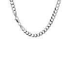 14k White Gold Solid Curb Chain (4.70 mm)