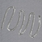 14k White Gold Solid Curb Chain (4.70 mm)