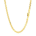 14k Yellow Gold Diamond Cut Cable Link Chain (3.70 mm)