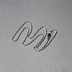 14k White Gold Diamond-Cut Alternating Bead Chain (1.10 mm)
