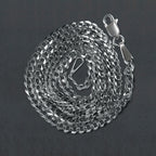 14k White Gold Solid Curb Chain (2.60 mm)