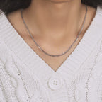 14k White Gold Solid Curb Chain (2.60 mm)
