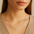 14k White Gold Classic Box Chain (0.60 mm)