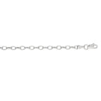 14k White Gold Oval Rolo Chain (4.6 mm)