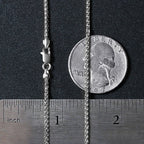 14k White Gold Round Wheat Chain (1.5 mm)