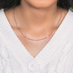 14k White Gold Diamond-Cut Bead Chain (1.10 mm)