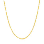 14k Yellow Gold Diamond-Cut Alternating Bead Chain (1.30 mm)