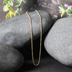 14k Yellow Gold Diamond-Cut Bead Chain (1.10 mm)