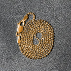 14k Yellow Gold Diamond-Cut Bead Chain (1.10 mm)