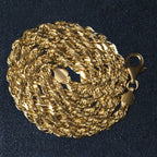 10k Yellow Gold Solid Diamond Cut Rope Chain (5.00 mm)