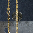 10k Yellow Gold Solid Diamond Cut Rope Chain (5.00 mm)