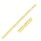 14k Yellow Gold Solid Curb Chain (5.70 mm)
