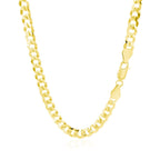 14k Yellow Gold Solid Curb Chain (5.70 mm)