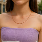 14k Rose Gold Oval Cable Link Chain (0.97 mm)