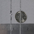 14k White Gold Solid Figaro Chain (1.90 mm)