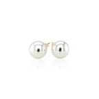 14k Yellow Gold Freshwater Cultured White Pearl Stud Earrings (6mm)